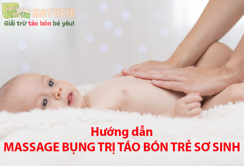Chữa táo bón trẻ sơ sinh bằng cách massage bụng